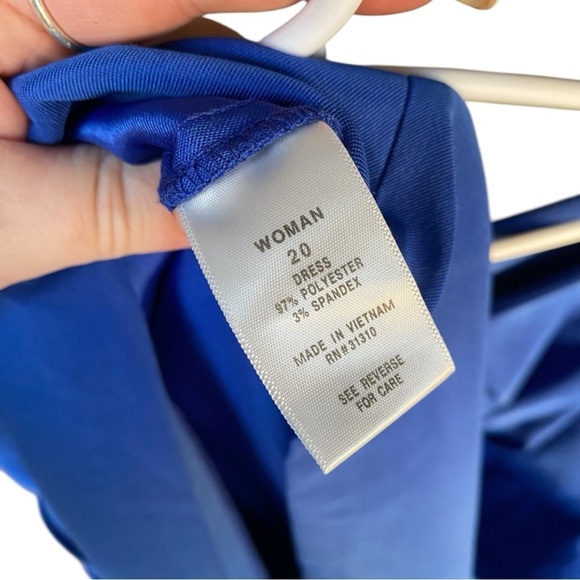 Dressbarn PLUS SIZE Sleeveless Shift Dress Royal Blue Size: 20 - Picture 12 of 13